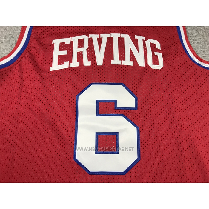 Camiseta Philadelphia 76ers Julius Erving NO 6 Mitchell & Ness 1982-83 Rojo